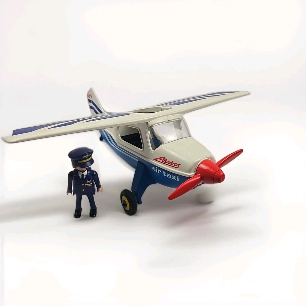 Playmobil 7590 Classic Edition Air Taxi The Albatros Taildragger Airplane 1985